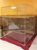 Clear Plastic Display Case w/lock and key - 3 shelves