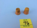 Two sewing thimbles