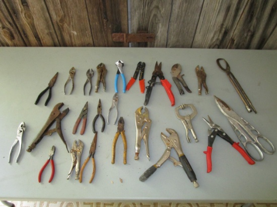 Large Lot of Pliers, Vice Grips, and Misc.