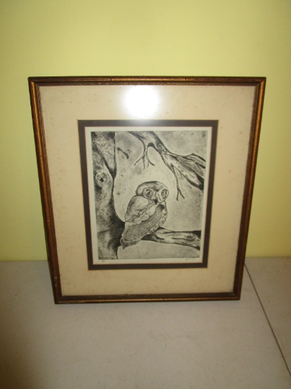 Owl Print "Nature" by E.E. Eaton Number 1/8