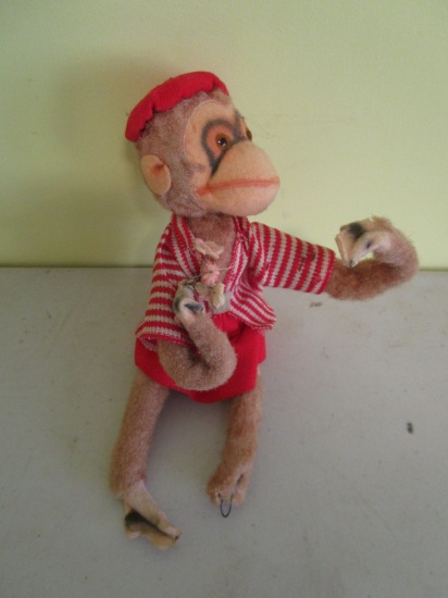 Vintage Stuffed Toy Monkey