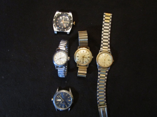 Lot of 5 Watches and Watch Faces