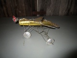Folk Art Airplane made from Old Cans
