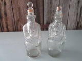 Lot of 2 Vintage Hiram Ricker and Sons Reproduction Bottles