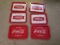 Lot of 6 Metal Coca Cola Trays