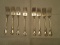 Lot of 8 Towle Sterling Silver Old Master Salad Forks