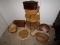 Misc. Lot of Baskets and Wooden Organizer