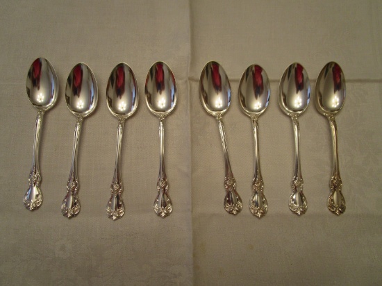 Lot of 8 Towle Sterling Silver Old Master Spoons