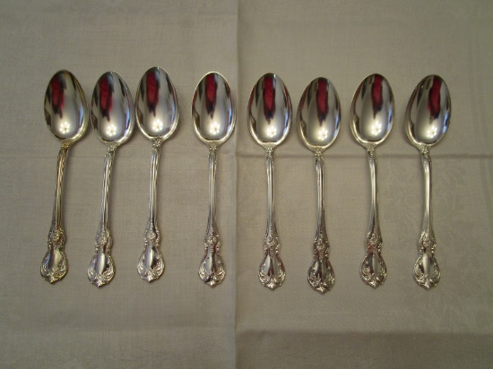 Lot of 8 Towle Sterling Silver Old Master Spoons