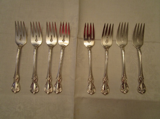 Lot of 8 Towle Sterling Silver Old Master Salad Forks