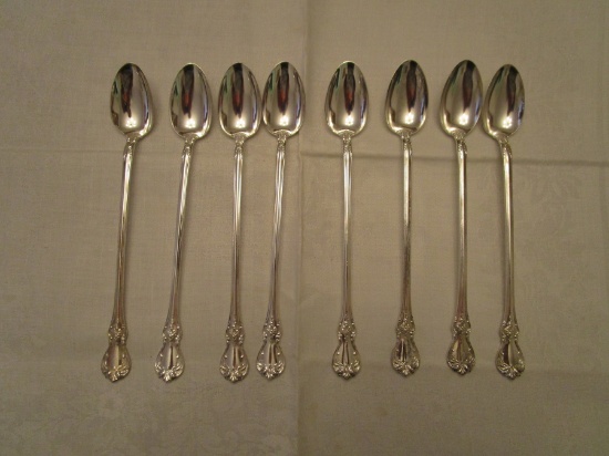 Lot of 8 Towle Sterling Silver Old Master Iced Tea Spoons
