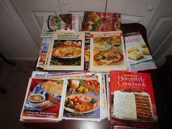 Large Lot of Cook Books and Cooking Magazines