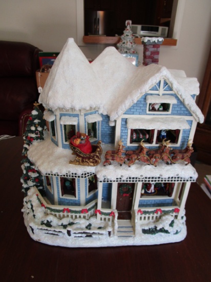 Thomas Kinkade "The Night Before Christmas" Story House Sculpture