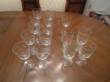 Lot of Etched Glass Stemware