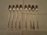 Lot of 8 Towle Sterling Silver Old Master Iced Tea Spoons