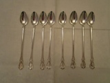 Lot of 8 Towle Sterling Silver Old Master Iced Tea Spoons