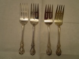 Lot of 4 Towle Sterling Silver Old Master Large Serving Forks