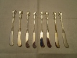 Lot of 8 Towle Sterling Silver Old Master Butter Spreader Knives