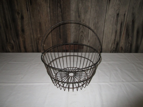 Antique Metal Egg Basket