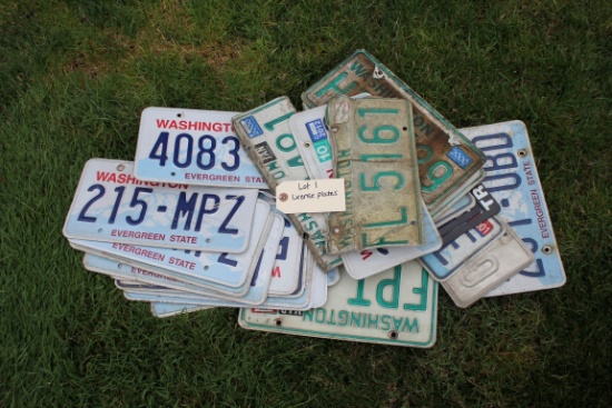 License Plates NO RESERVE
