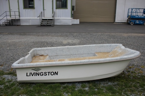 Livingston 3 Person Row Boat W/Oars and Wheels  NO RESERVE