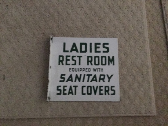 Original Porcelain Gas Station Ladies Restroom (flange style) NO RESERVE
