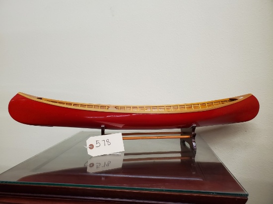 Lot 578- Petersborough Canoe(Red), Approx. 31.5?Lx7?Wx5?H NO RESERVE