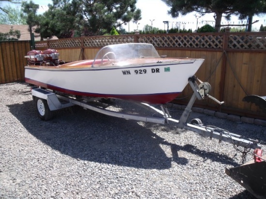 1956 Puget Sound 15' Runabout Boat