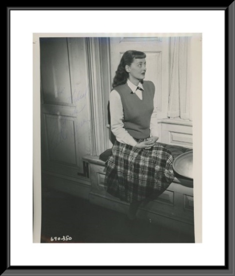 Bette Davis signed photo