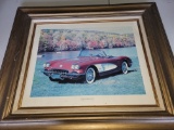 1960 Corvette framed print artwork