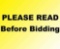 PLEASE READ BEFORE BIDDING!