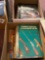 2 boxes gun books and magazines , field and stream