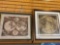 2 large framed world prints