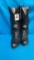 find size Fringe cowboy boots made in USA leather, looks like Harley Davidson symbol