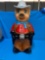 Large vintage piggy bank 26 inches high Clyde the sheriff