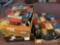 3 boxes empty old fishing reels