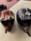 TWO motorcycle helmets