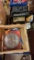 Table saw blades, files, locks and keys, light switch, voltage inverter, Control box