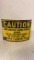 old curved steel sign caution grounded capacitor