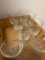 NINE pieces of THREE face glass