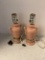 Pair ceramic lamps Queen Elizabeth silver jubilee seal