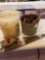 One bucket of corner brackets one bucket of trowels Old hand saws