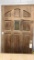 vintage front door colored glass panel redwood 1 3/4