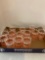 Mid century set of glasses 13 pieces four and three-quarter inches high very good condition