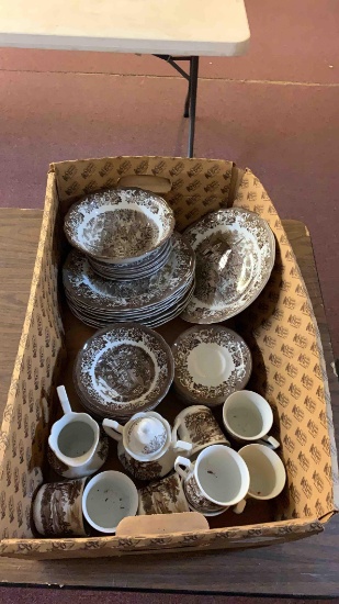 Royal Staffordshire Stratford Stage ironstone dish set J and G Meakin, bowls, plates, cups and