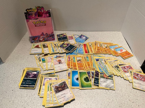 Pokemon cards and small display , cards are all 2020