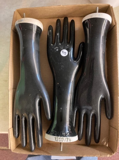 THREE glove molds