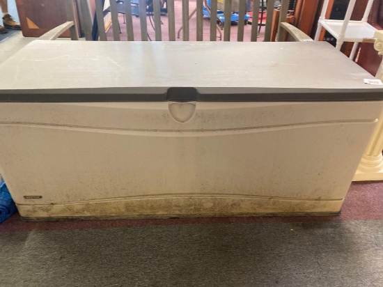 outdoor deck box with contents