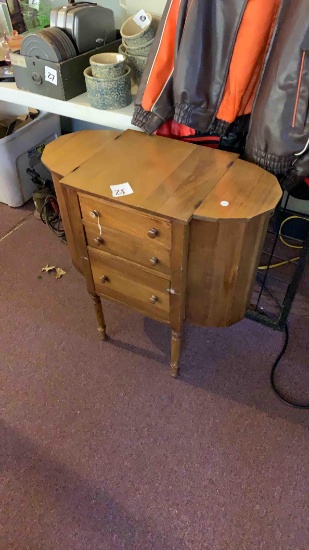 Sewing chest, one leg is broken