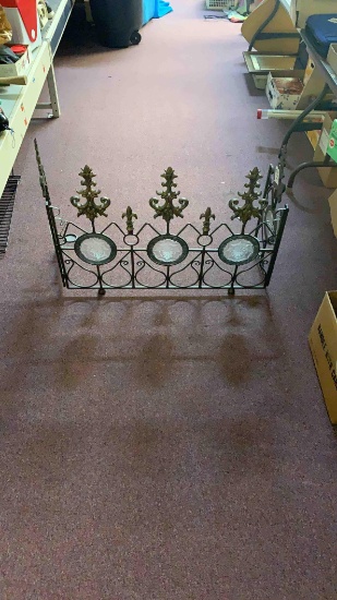 Fireplace screen with candle holders